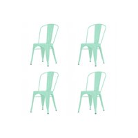 Habita2 Chile - Pack 4 Sillas Tolix Metalica Resistente Para Exterior - Menta