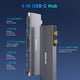 thumbnail image 1 of Adaptador USB C para MacBook Air Pro 13 15 pulgadas 2021 2020 2019 201, 1 of 2
