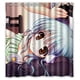 thumbnail image 1 of Cortina de ducha distintiva para niña bonita, juego de cortina de baño con ganchos, tamaño 66 x 72 pulgadas, 1 of 3