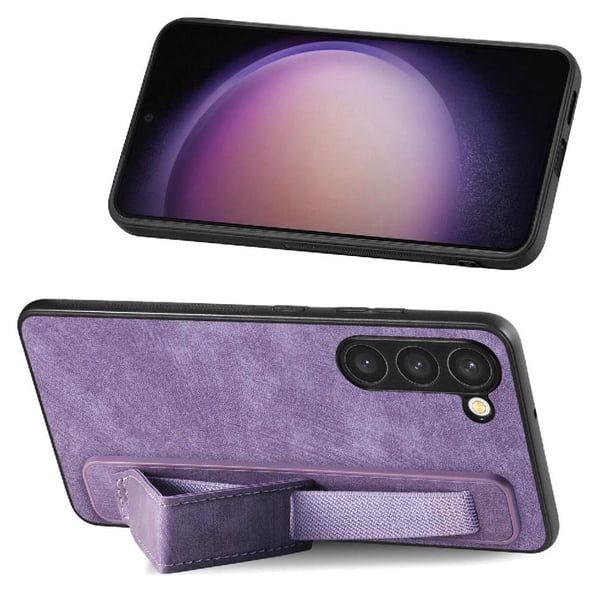 Funda Protectora con Correa para Samsung Galaxy S23 Resistente a Golpes Morado