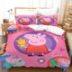 thumbnail image 3 of Peppa Pig Cartoon Printed Set Bedding Set Duvet Cover Pillowcase Cute3-Piece Bedding Set (1 Duvet Cover + 2 Pillow Shams), 3 of 3