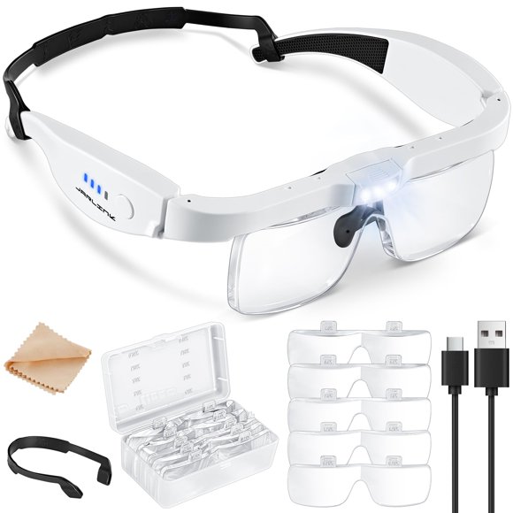 Lupa JARLINK con 5 Lentes 0.75-4X y Luz LED