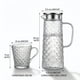 thumbnail image 5 of Juego de Jarra De Vidrio Moderna Con Tapa De Acero Inoxidable y 6 Tazas Diseño Relieve, 5 of 6