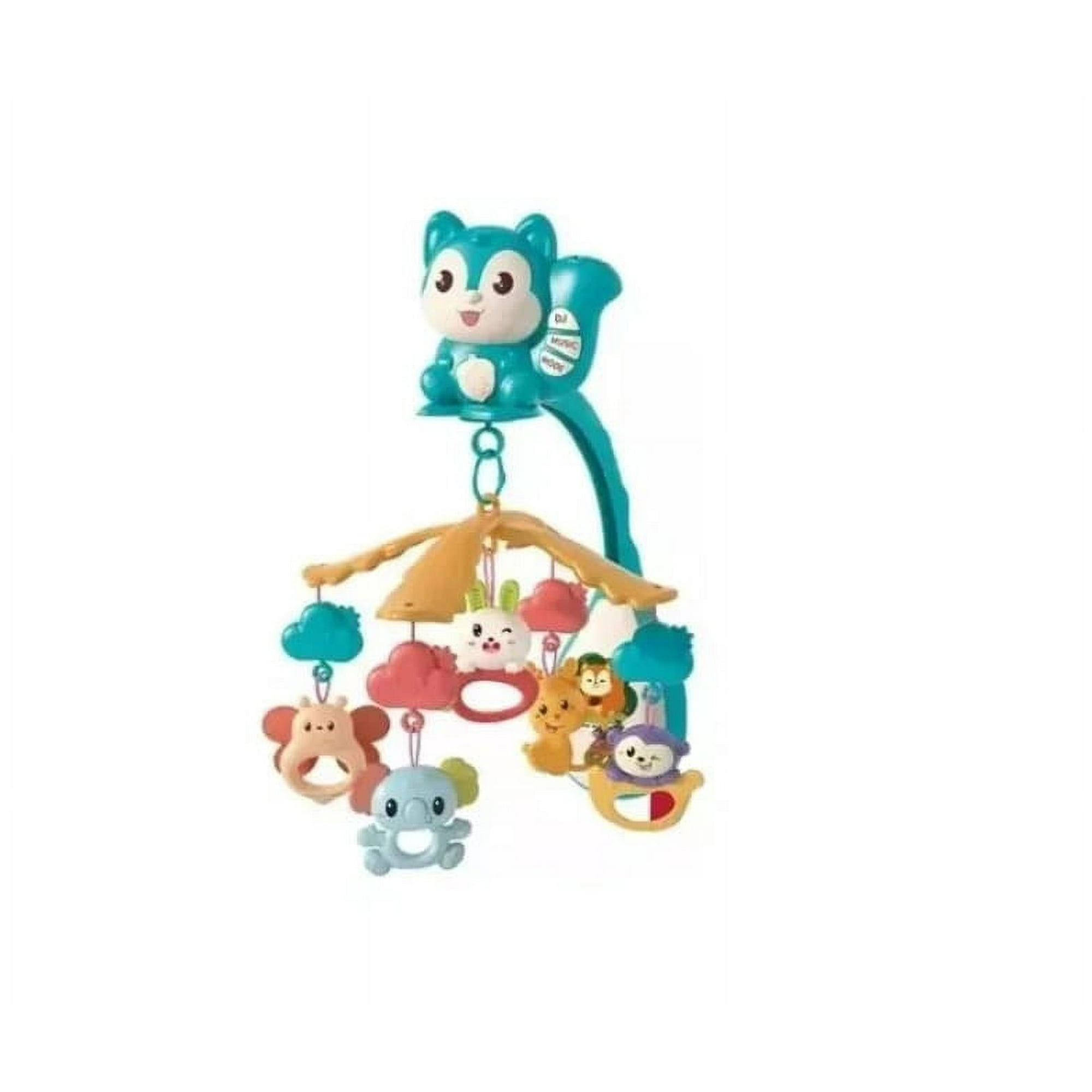 Genérico - Móvi Bebé Musical Ardilla Con Proyector 360° Control Remoto Azul