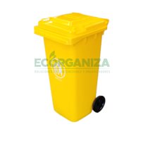 Capri - Contenedor De Basura De 120 Lts Amarillo