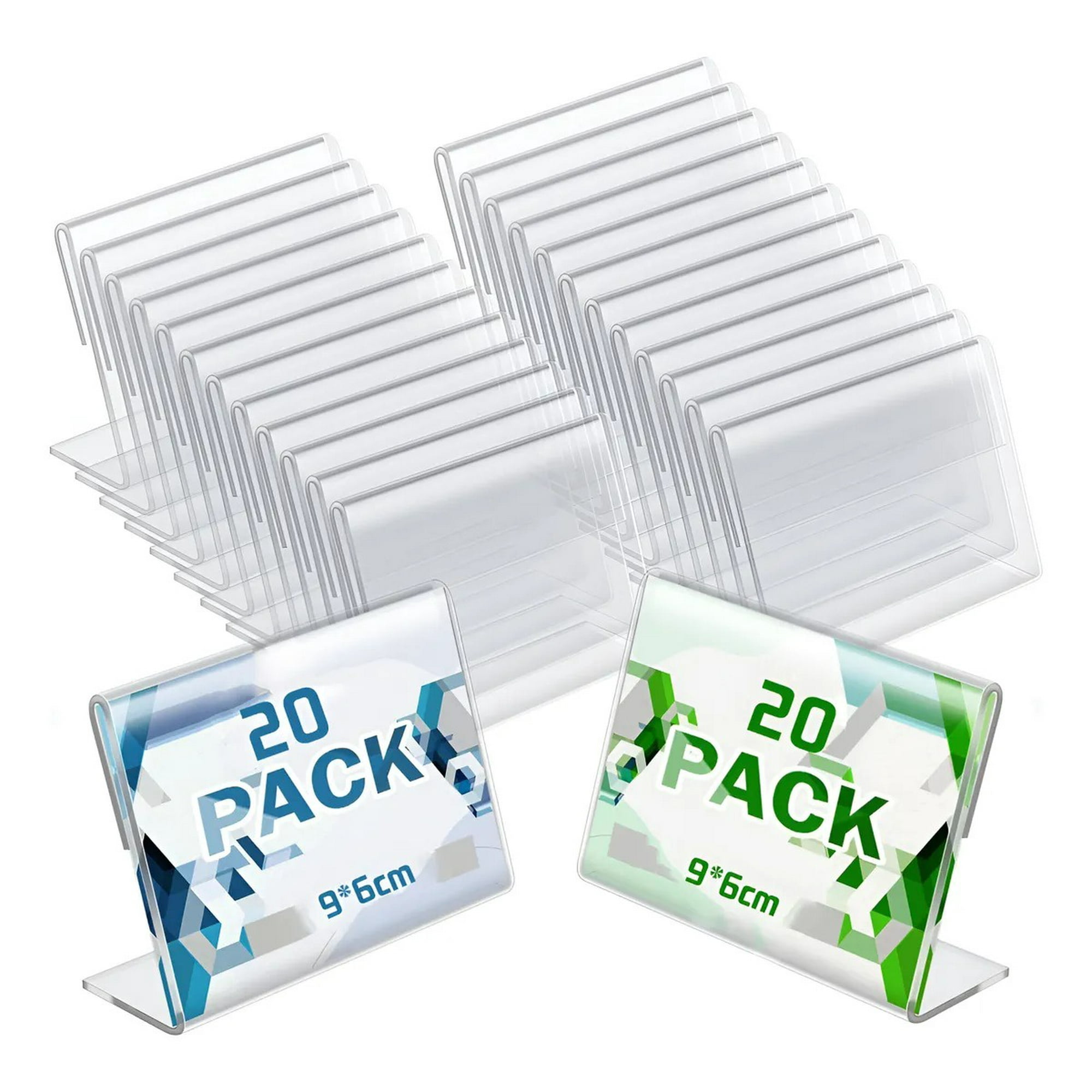 Genérica - Pack 20 Porta Precios De Acrilico Medida 9x6 Cm Ultra Claro