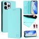 thumbnail image 1 of Funda Billetera con Soporte para iPhone 16 Pro Max Bloqueo RFID Plegable Verde menta, 1 of 6
