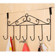 thumbnail image 4 of Perchero de puerta con 7 ganchos, perchero metálico para toallas, organizador decorativo para exteriores, perchero para sombreros, abrigos, bolsos, bufandas, ropa, chaquetas, cinturones, dormitorio, b, 4 of 5