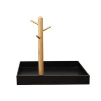 Bothyi - Ganchos De Almacenamiento Organizador Colgante De 3 Niveles Escritorio Tocador Entrada Joyería Bandeja Para Llaves Negro