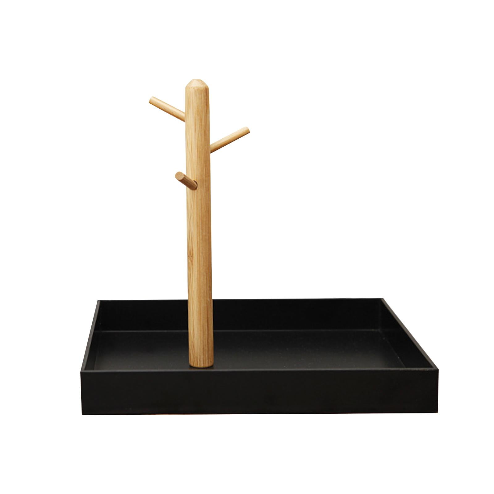 Bothyi - Ganchos De Almacenamiento Organizador Colgante De 3 Niveles Escritorio Tocador Entrada Joyería Bandeja Para Llaves Negro