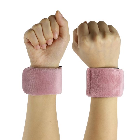 okmaba Pulseras Sensoriales con Peso - Pack de 2, Rosa Ajustables