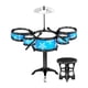 thumbnail image 1 of Simulación De Juguetes De Tambor Para Niños, Juegos De Batería De Jazz Para Niños, Regalos De Vacaciones, Azul Con Silla, 1 of 4