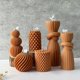 thumbnail image 3 of suxuMhao Decoración Velas Aromáticas de Soja Velas de Pilar, Paquete de 3 Velas Decorativas para Meditación y Relajación, Velas de Sándalo, Juego de Velas Marrón Claro de 3.5x2.09in para el Hogar,, 3 of 4