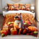 thumbnail image 1 of 3pcs Bedding set Bedding Cushion Cover Set Warner Scooby-Doo Fall Harvest & Pumpkin Print, 1 of 1