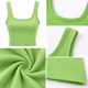 thumbnail image 3 of Top Peto Rib Mujer Acanalado Elasticado Sin Mangas Básico verde Talla Única, 3 of 3