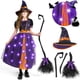 thumbnail image 1 of Disfraz de Spooktacular Creations Light Up Purple Witch 3T para niñas, 1 of 7