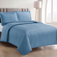 Quilt Andes Pom Pom Azul 1.5 Plazas