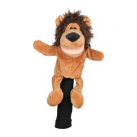 Magideal - Cubierta De Cabeza De Madera De Golf, Cubierta De Cabeza De Palo De Golf, Protector Lindo De Moda Portátil De Dibujos Animados Para Deportes Al Aire L León Marrón