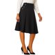 thumbnail image 4 of INSPIRE CHIC Falda Midi Acampanada Vintage de Mujer con Cintura Alta Elástica y Botones Decorativos L Negro, 4 of 7