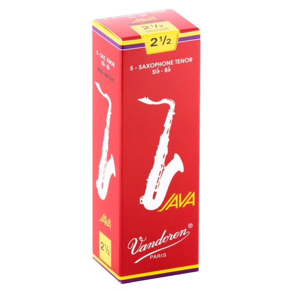 Cajas de cañas Saxo Tenor JAVA RED Nº2.5 SR2725R Vandoren