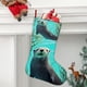 thumbnail image 2 of Nutria Tema: Calcetines de Navidad, fino lino blanco para colgar en escaleras y chimenea, decoración navideña para el hogar, regalo de Navidad. 45cm × 32cm, 2 of 5