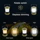 thumbnail image 2 of USB Rechargeable LED Camping Lantern Stepless Adjusted AA Battery Powered Retro Camping Lights Hanging Green Candle Lamp Portable Waterproof Outdoor Tent Bulb Emergency Lighting, 2 of 4