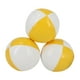 thumbnail image 1 of 3 Piezas Pelotas De Malabarismo De Payaso Fácil De Agarre Juguetes De Pelota De Lanzamiento Coloridos Para Playa Amarillo Blanco, 1 of 3