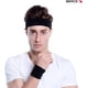 thumbnail image 4 of Paquete de 3 bandas deportivas para el sudor para hombres y mujeres. Banda de algodón absorbente de humedad para tenis, baloncesto, correr, gimnasio y hacer ejercicio., 4 of 7