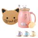 thumbnail image 1 of Taza de té BignoseDeer Kawaii con bonito gato, de cerámica, 380 ml, con infusor, 1 of 8