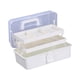 thumbnail image 3 of Caja De Almacenamiento De 3 Niveles Caddy Estuche De Arte Plegable Para Bloques De Construcción Gabinete De Maquillaje Blanco, 3 of 5