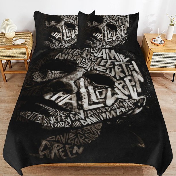 Michael Myers Halloween Duvet Cover Set 3 Piece Bedding Set Double Sided Printing Decorative Comforter Cover Set