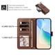 thumbnail image 3 of Funda Tipo Billetera para samsung galaxy A07 4G/5G con Soporte y Bolsillo con Cierre Marrón, 3 of 6
