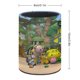thumbnail image 2 of Jungla de la Intersección-theme Cylinder Pen Holder Pencil Organizer with Flannel Lining PVC Leather Material Cardboard Base for study work 10*8CM, 2 of 6