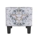 thumbnail image 3 of Ottoman de almacenamiento Benzara ISHI blanco con estampado azul 45 x 56 x 45 cm, 3 of 5