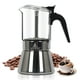 thumbnail image 1 of Cafetera de café espresso LAOION para moka, 6 tazas, vidrio y acero, 1 of 3