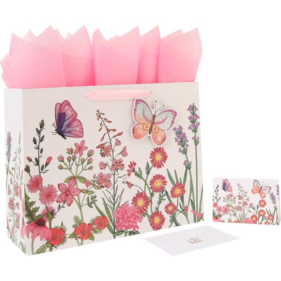 Bolsa de Regalo Qirrmiy Mariposa 16.5 x 5.5 x 12.6