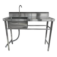 Prochef - Lavafondos Acero Inox. 120X60X90 Cm. Secador Derecho