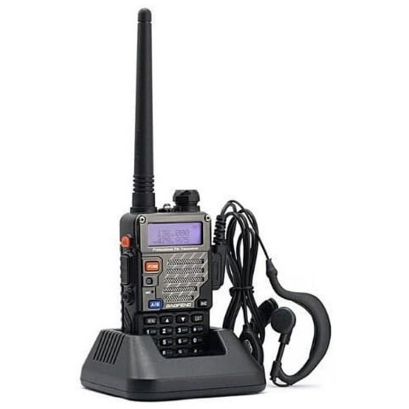 Radio Transmisor Walkie Talkie Negro UHF-UV 5RE