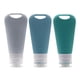 thumbnail image 4 of Juego de botellas de viaje de silicona Tamaño de viaje Tubos de 90 ml Accesorios recargables para jabón líquido, lociones, cremas Envases de líquidos 3 piezas, 4 of 5