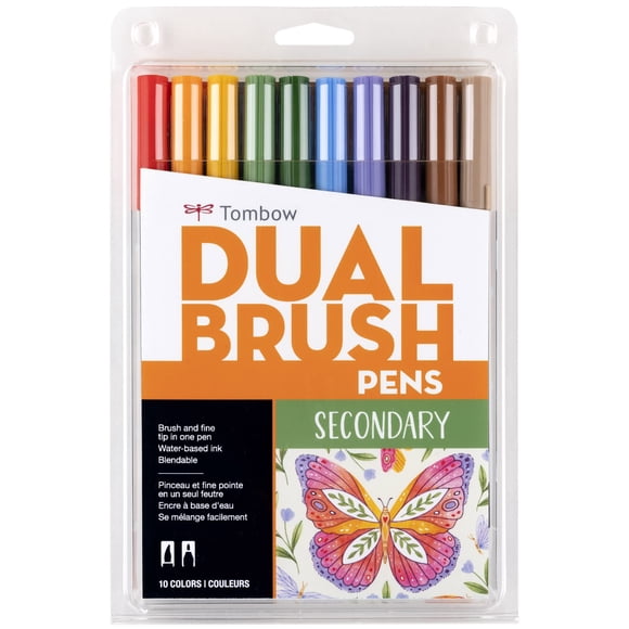 Art Markers Tombow 56168, bolígrafo secundario de doble pincel, paquete de 10