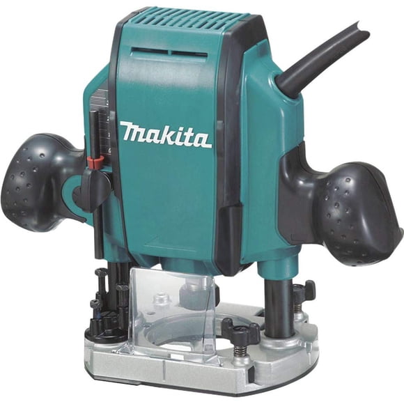 Enrutador Makita RP0900K de 1-1/4 HP, profundidad de inmersión de 3 paradas