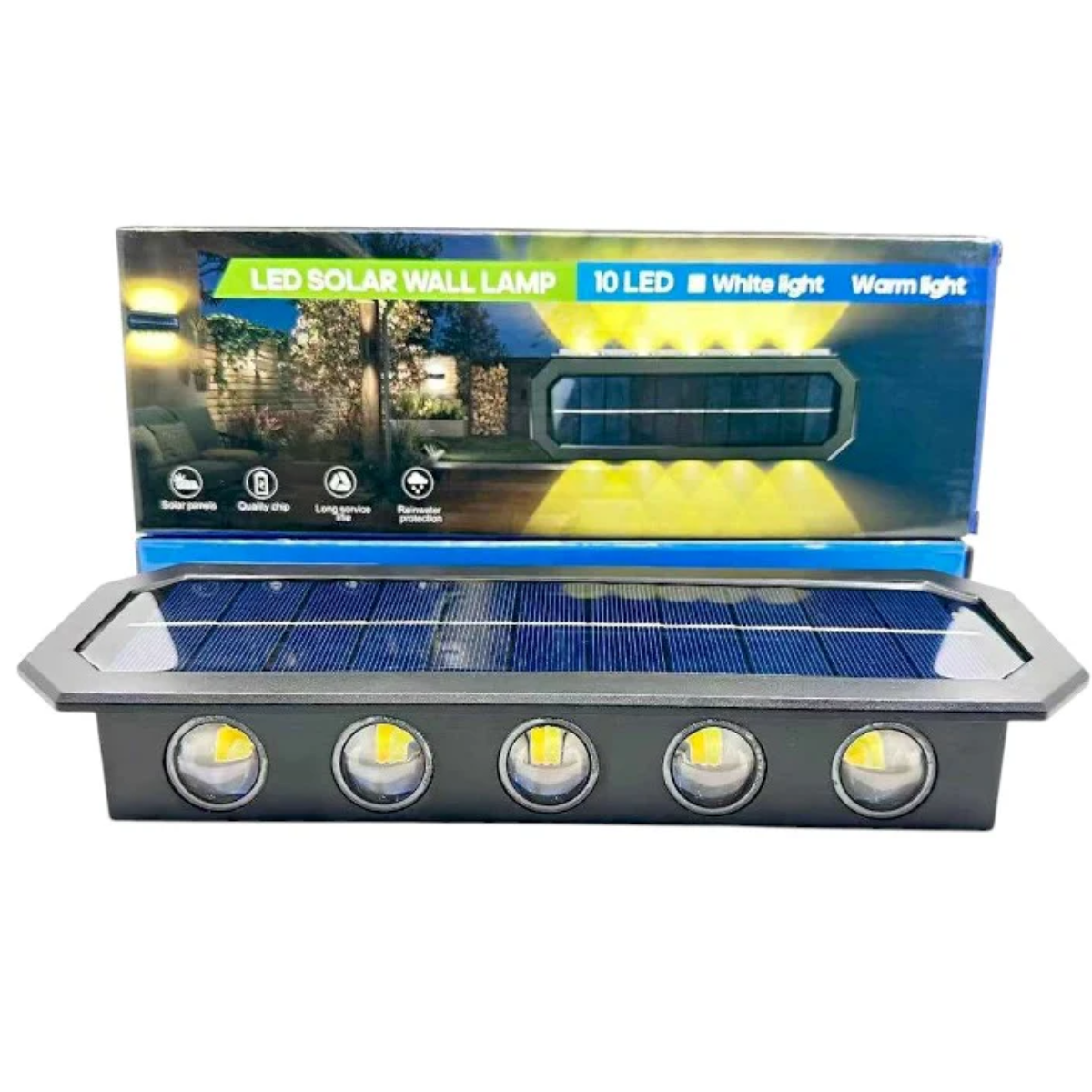 Genérica - Foco Lámpara Exterior Recarga Solar Luz Cálida Y Fría