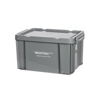 Magideal - Caja De Almacenamiento Al Aire Libre, Organizador De Maletero De Coche, Portátil Con Tapa, Contenedor De Almacenamiento Apilable Para Acampar Al Aire , Gris