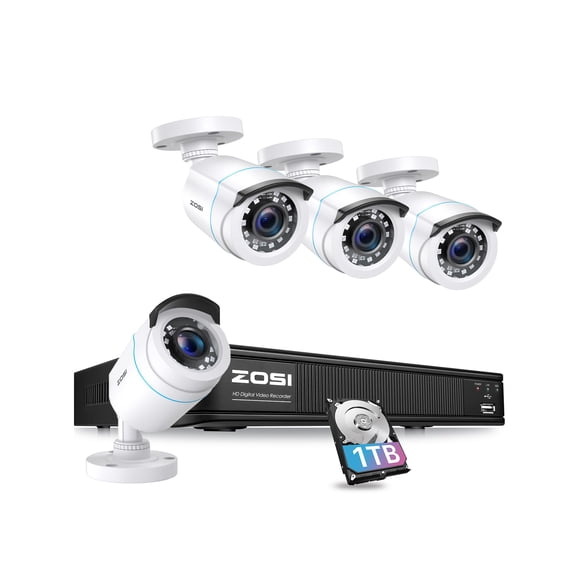 Sistema de cámara de seguridad para el hogar ZOSI H.265+ Full 1080p 5MP-Lite