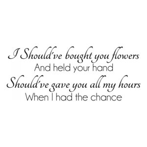 Rienda Libre Graphics - Decomural Bruno Mars When I Was Your Man Ws-41034