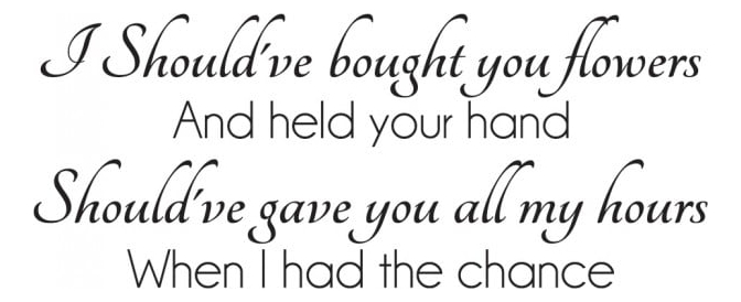 Rienda Libre Graphics - Decomural Bruno Mars When I Was Your Man Ws-41034