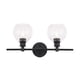 thumbnail image 1 of Aplique de Pared Living District Collier de 2 Luces con Vidrio Negro, 1 of 9