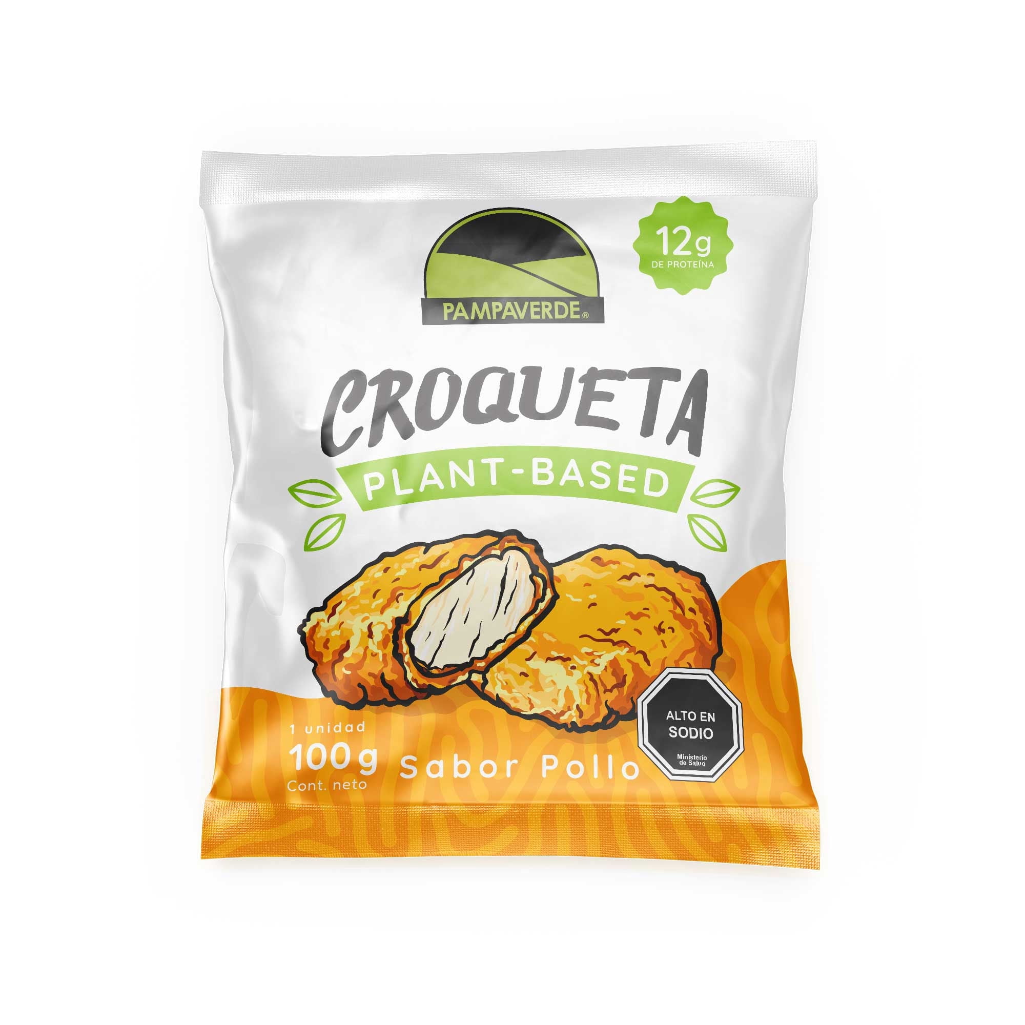 Croqueta De Vegetales Plant Based Sabor Pollo 100 g Pampa Verde