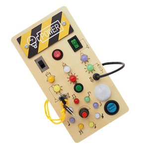 Magideal - Tablero De Actividades De Madera Con, Tablero Sensorial Con Interruptor De Palanca, Habilidades Motoras Finas, Juguetes Montessori Para Regalos, Niños Estilo A