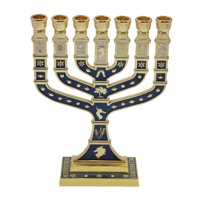 Magideal - Candelabro Menorah, Candelabros De 7 Ramas, Estilo Clásico Europeo, Candelabro Menorah De Hanukkah Para Decoración De Banquetes En Sala De Estar